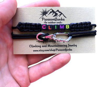 Climbing Bracelet, Gift for Climber, Climbing Jewelry