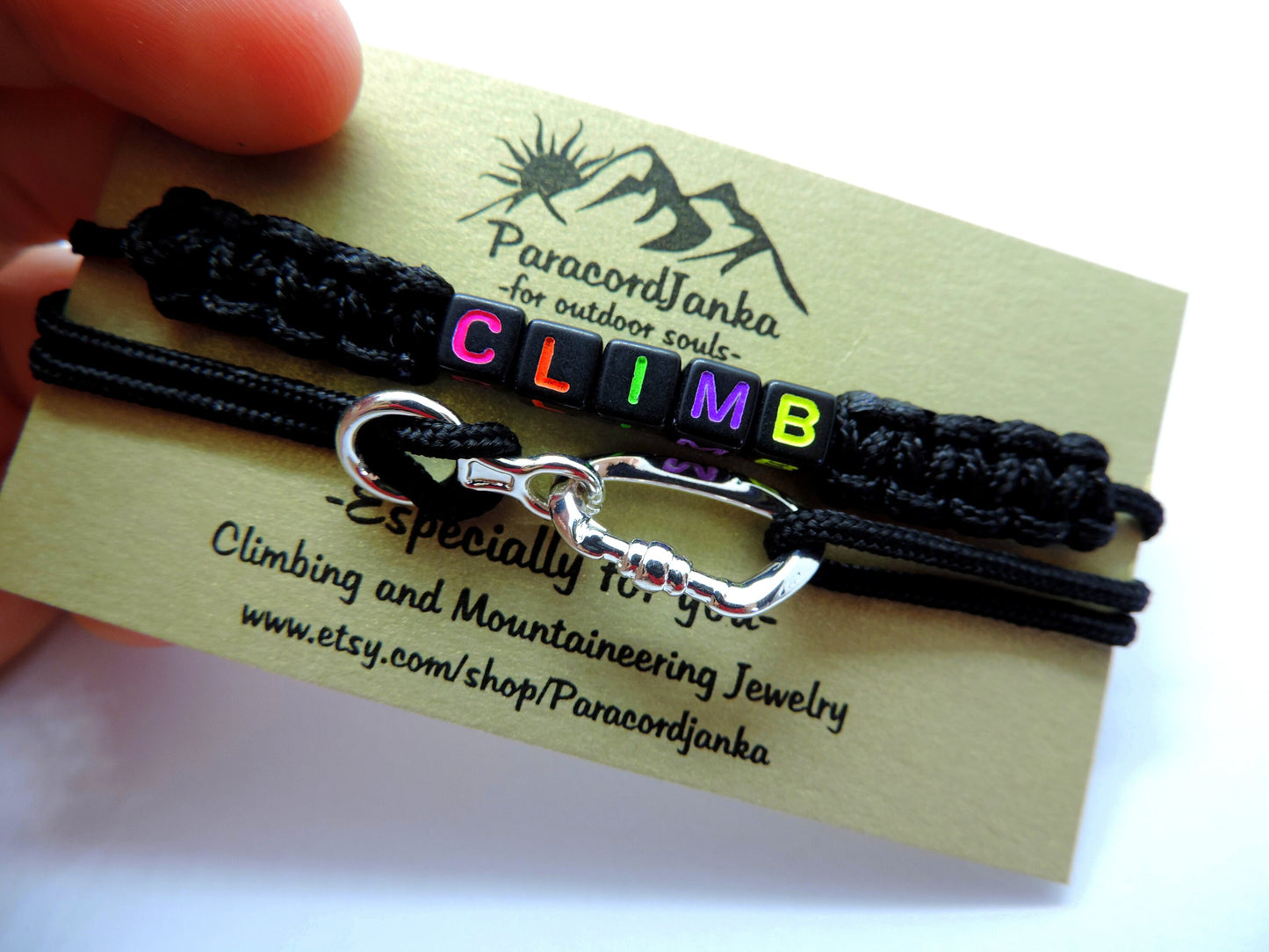 Climbing Bracelet, Gift for Climber, Climbing Jewelry