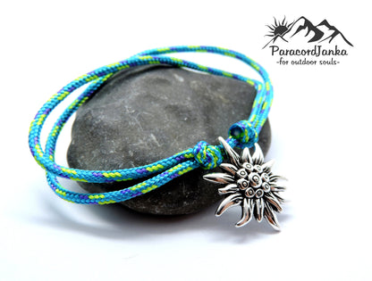 Edelweiss Mountain Bracelet, Gift for Mountain Lovers