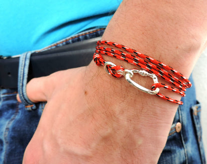 Long Climbing Bracelet, Gift for Climbers, Climbing Jewelry