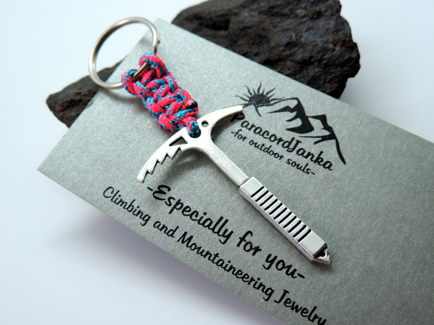 Ice Axe Keychain, Climbing Jewelry