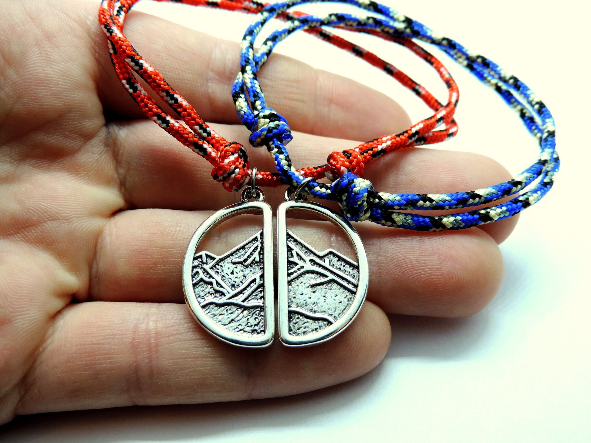 Couple Mountain Bracelets, Climbing Jewelry, Gift for Mountain Lover