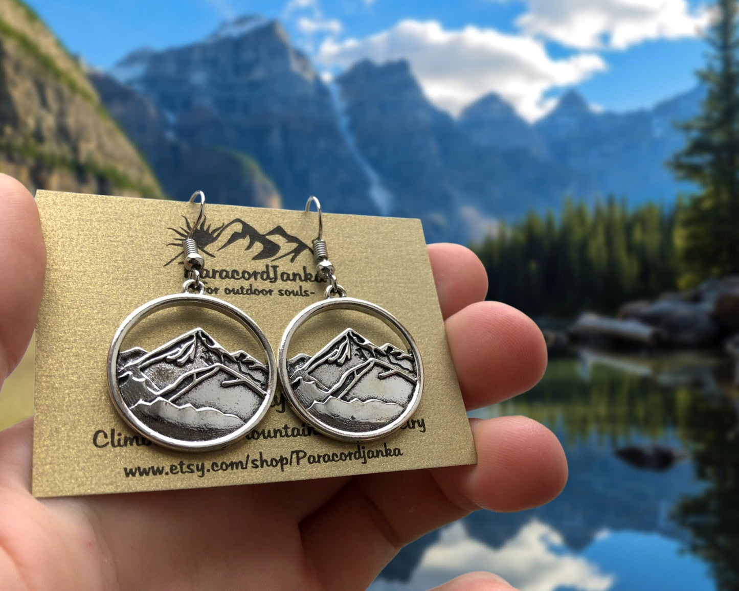 Mountain Hiking Earrings Gift