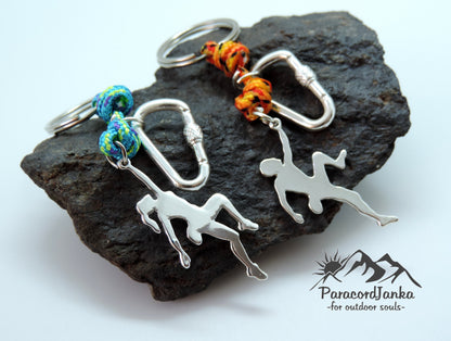 Climbing Keychain, Gift for Climbing Lovers, Climbing Carabiner