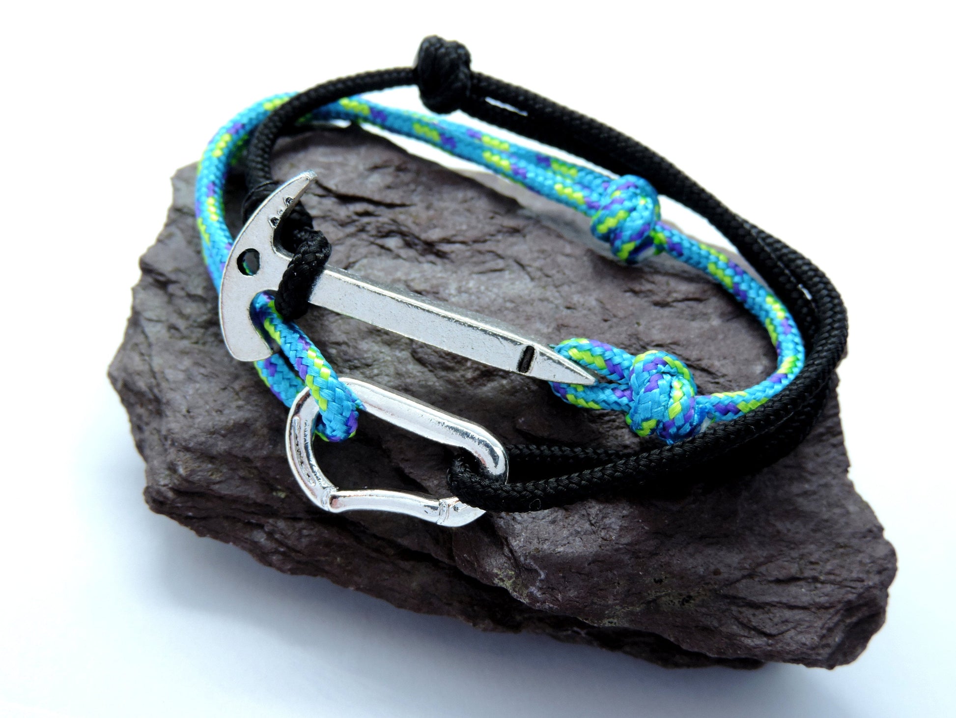 Climbing Bracelet, Gift for Climber, Carabiner Ice Axe Bracelet