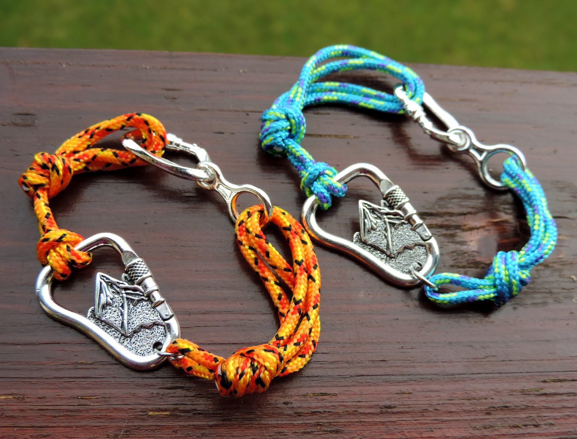 Climbing Carabiner Mountain Bracelet, Climbing Jewelry