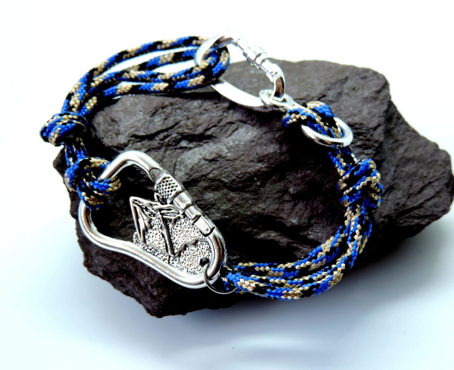 Climbing Carabiner Mountain Bracelet, Climbing Jewelry