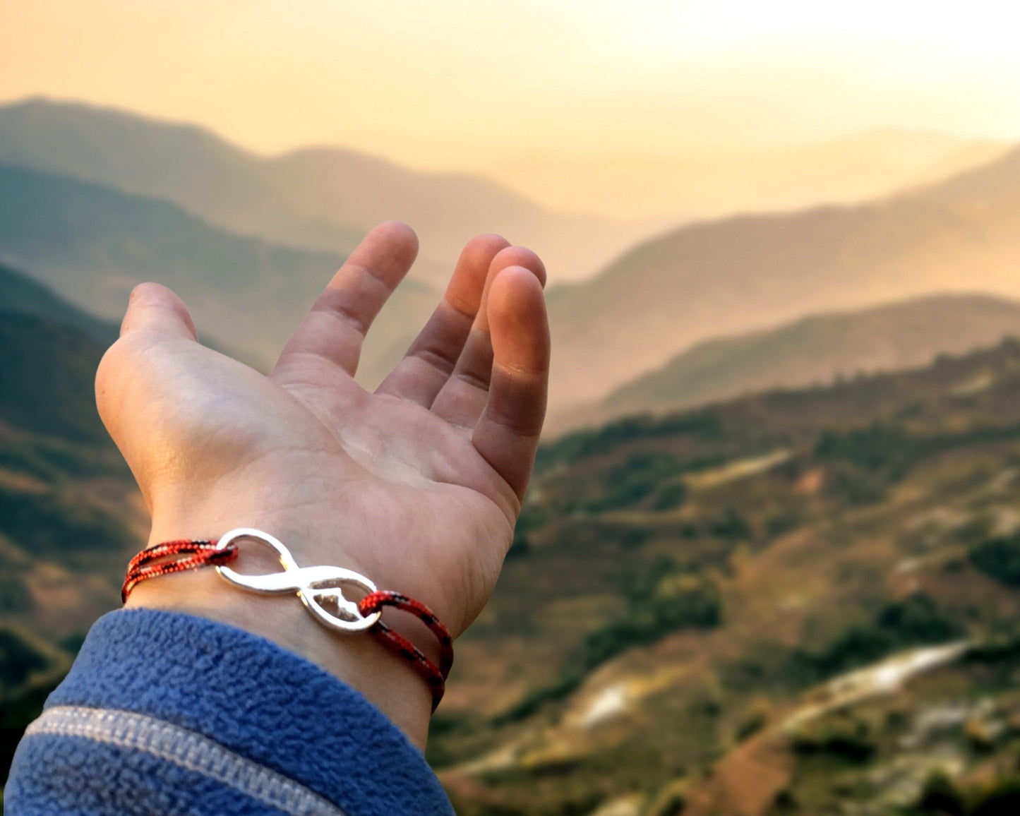 Infinity Mountain Bracelet, Gift for Mountain Lovers