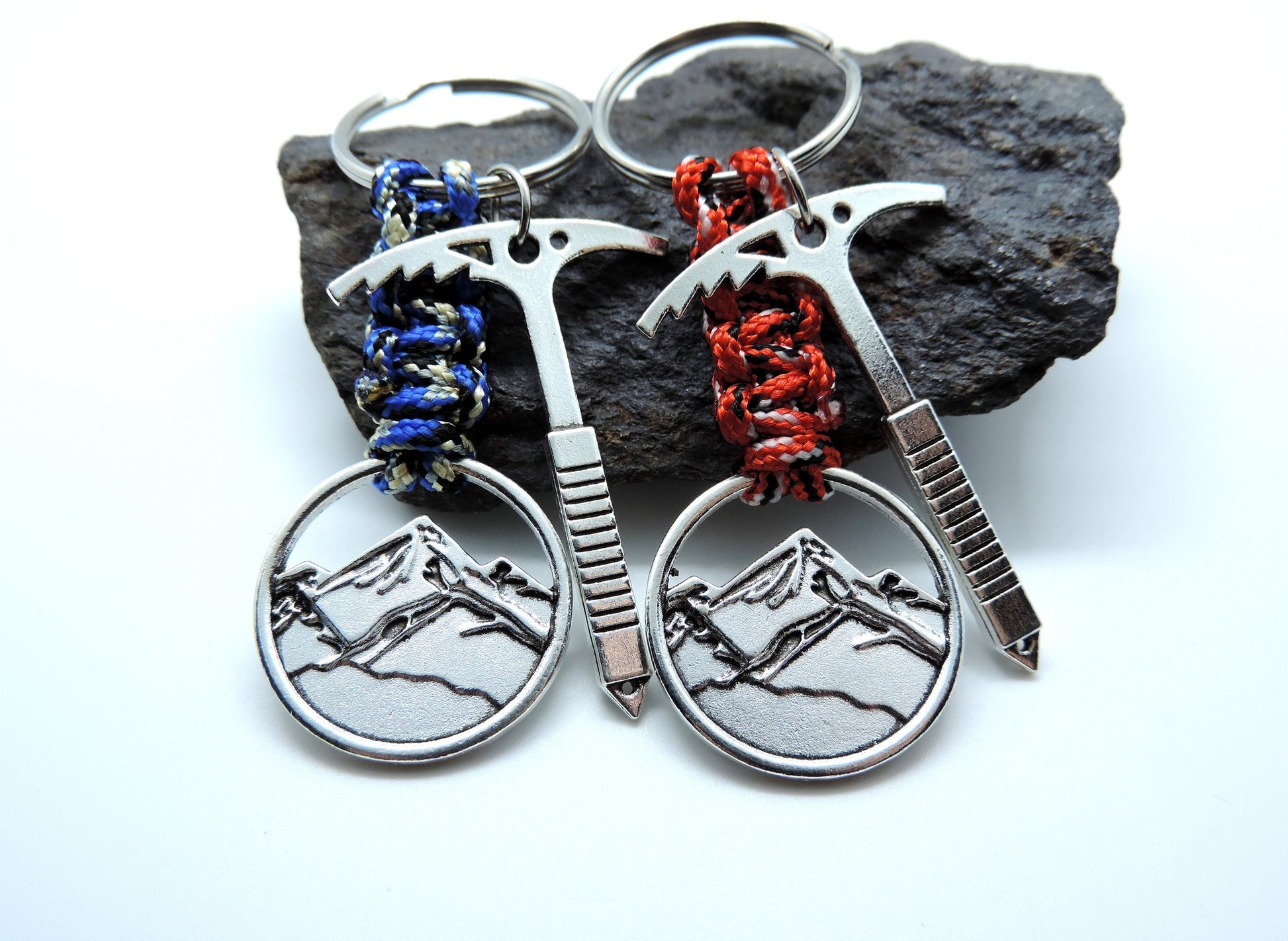 Climbing Hiking Keychain, Gift for Mountain Lovers, Climbing Jewelry