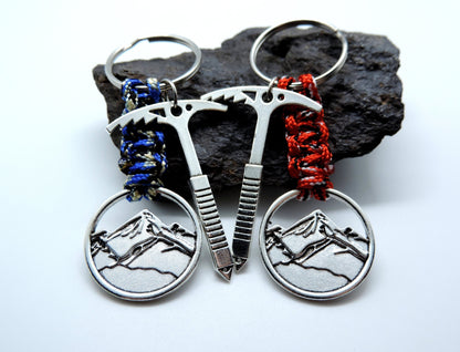 Hiking Keychain, Gift for Mountain Lovers, Climbing Jewelry