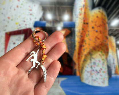 Climbing Keychain, Gift for Climbing Lovers, Climbing Carabiner, Climbing Shoe