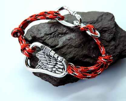 Climbing Carabiner Mountain Bracelet, Climbing Jewelry