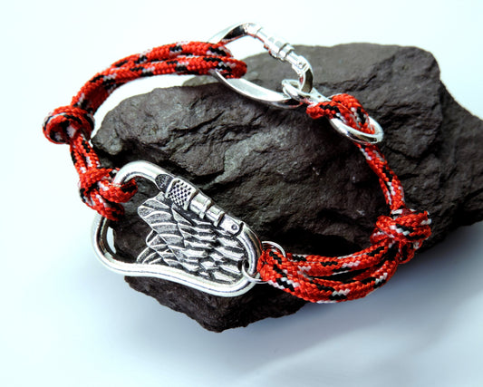 Climbing Carabiner Mountain Bracelet, Climbing Jewelry