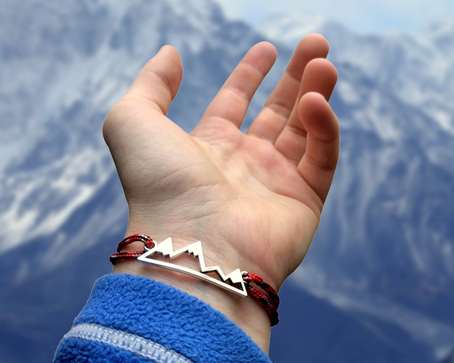 Mountain Bracelet, Gift for Mountain Lovers, Hiking Gift