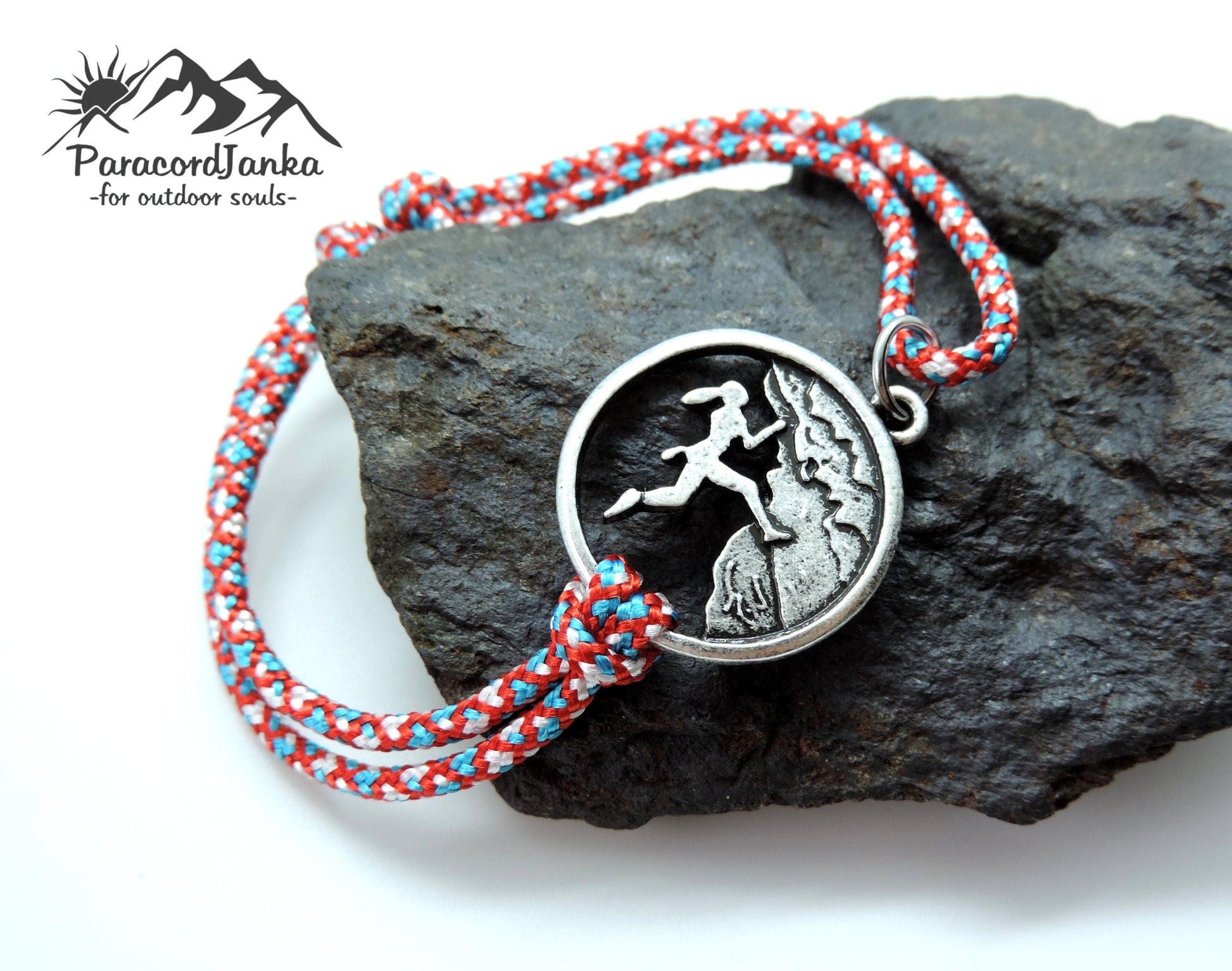 Climbing Girl Necklace and Bracelet, Climbing Jewelry, Gift for Climber