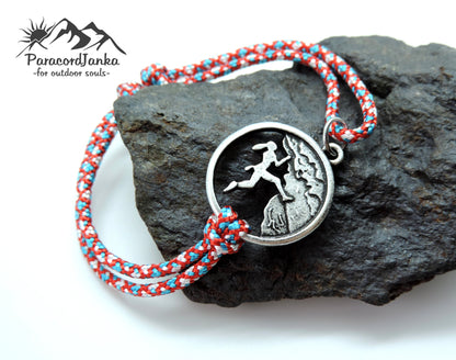 Climbing Girl Necklace and Bracelet, Climbing Jewelry, Gift for Climber