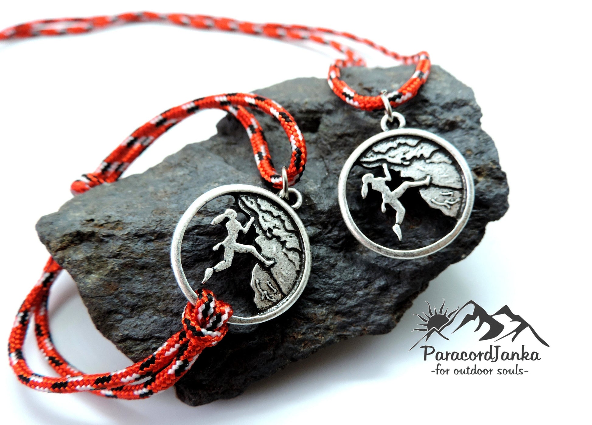 Climbing Girl Necklace and Bracelet, Climbing Jewelry, Gift for Climber