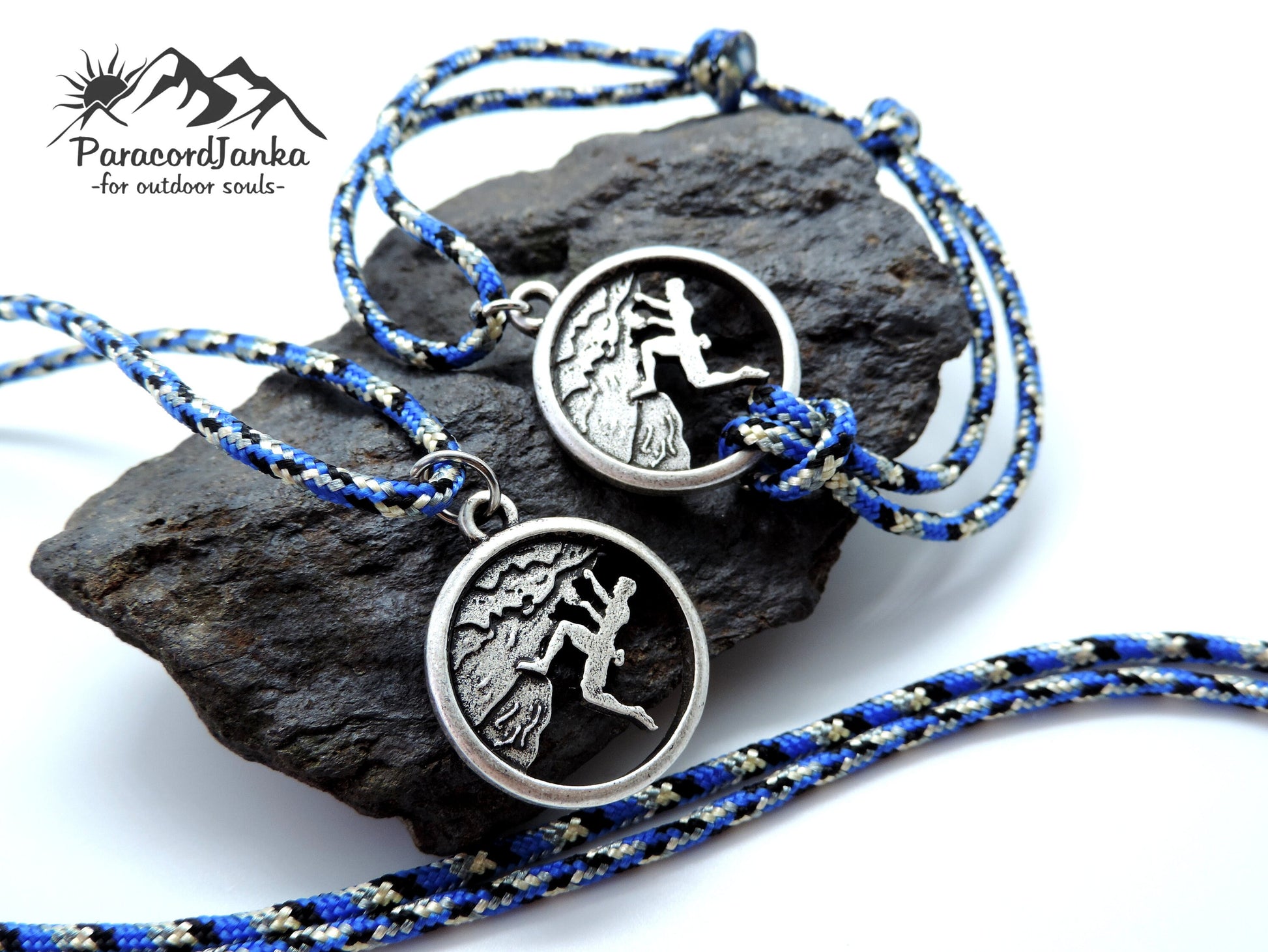 Climbing Boy Necklace and Bracelet, Climbing Jewelry, Gift for Climber