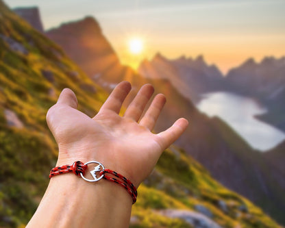 Couple Mountain Bracelets, Climbing Jewelry, Gift for Mountain Lover