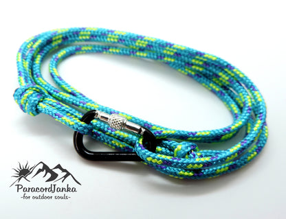 Long Climbing Bracelet, Climbing Carabiner, Gift for Climbers and Mountain Lover