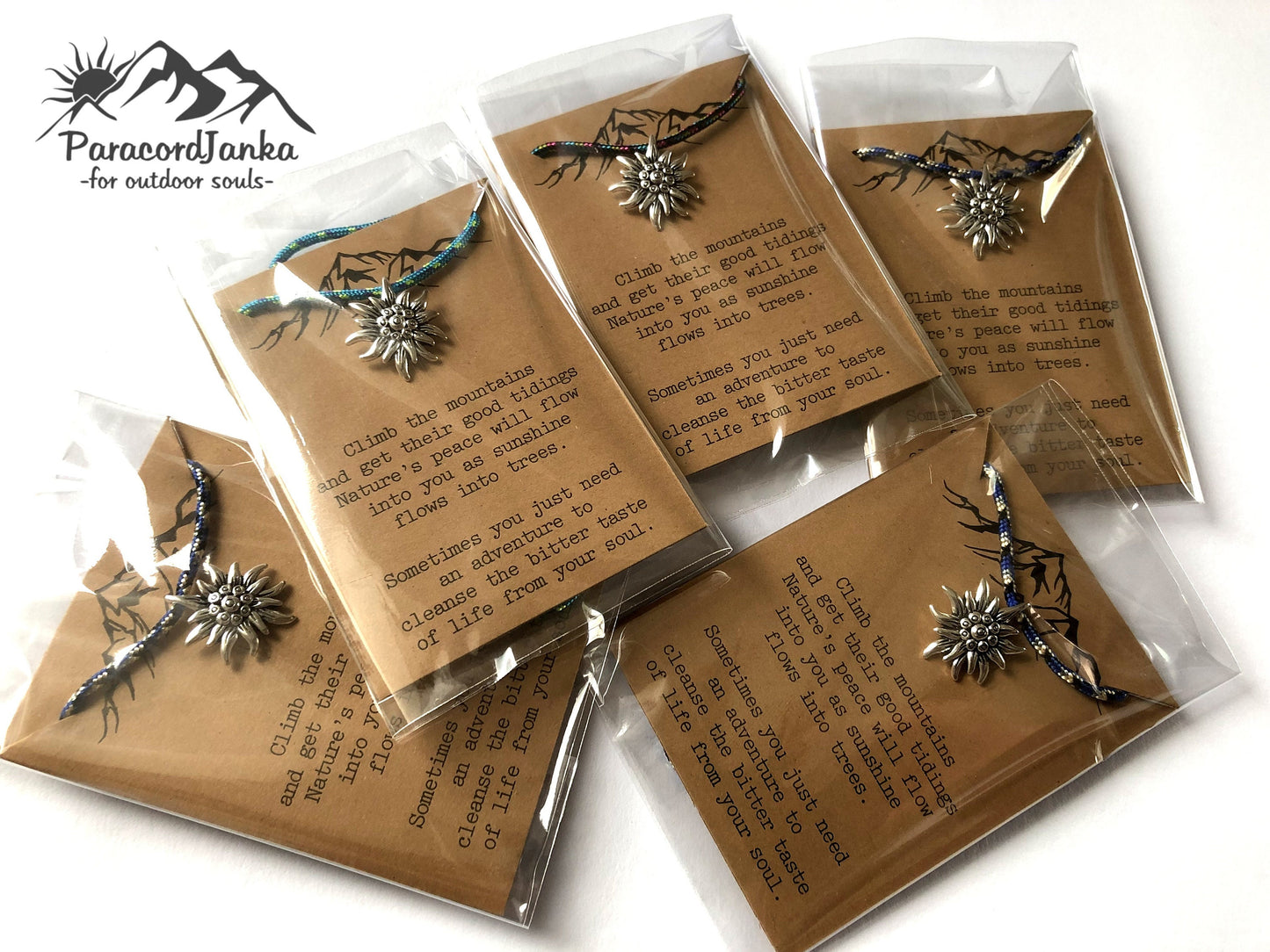 Edelweiss Mountain Necklace, Gift for Mountain Lovers