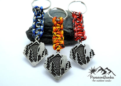 Hiking Mountain Keychain, Climbing Gift