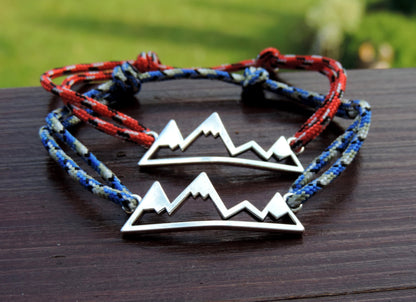 Mountain Bracelet, Gift for Mountain Lovers, Hiking Gift