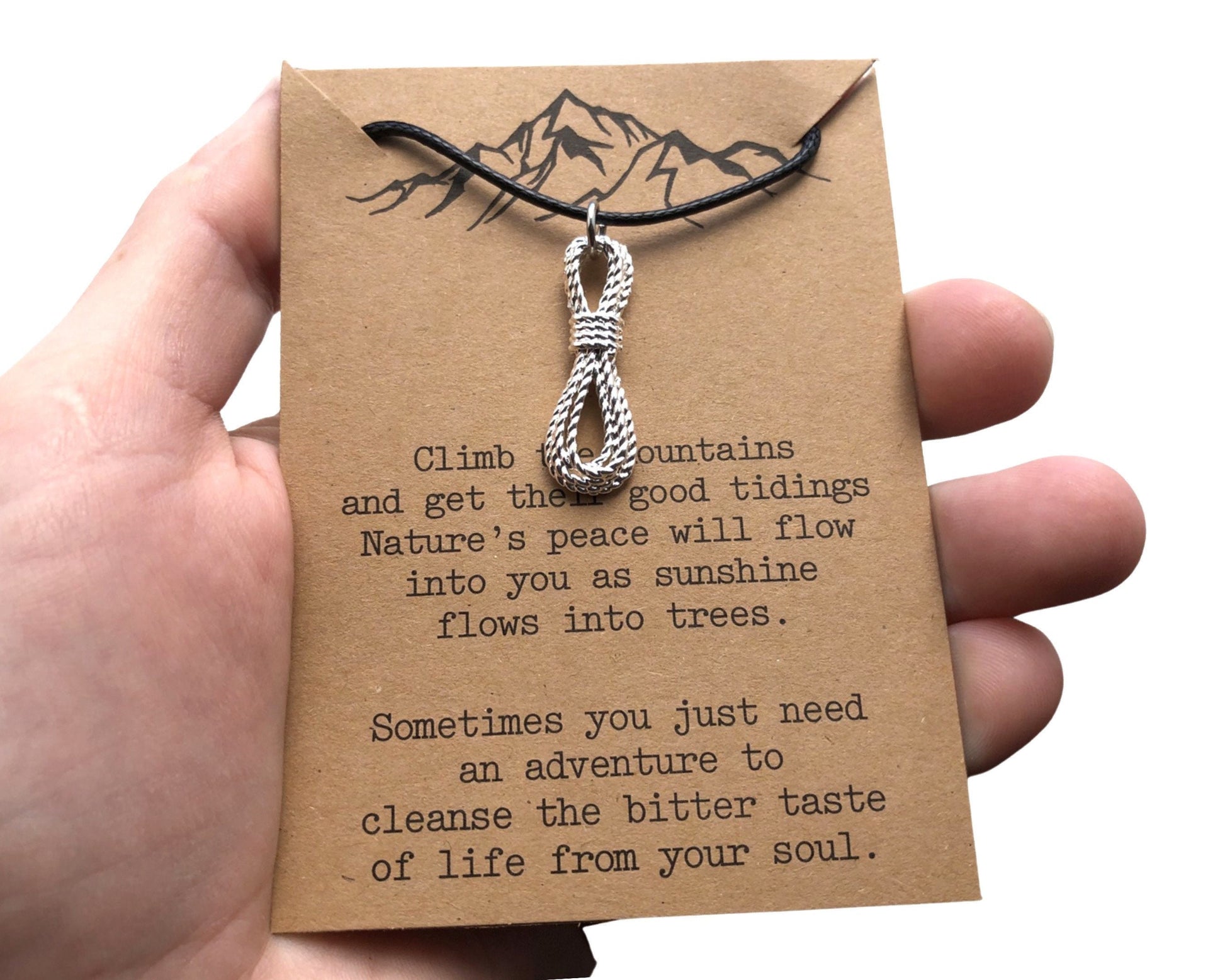 Climbing Rope Necklace, Climbing Jewerly, Gift for Climber