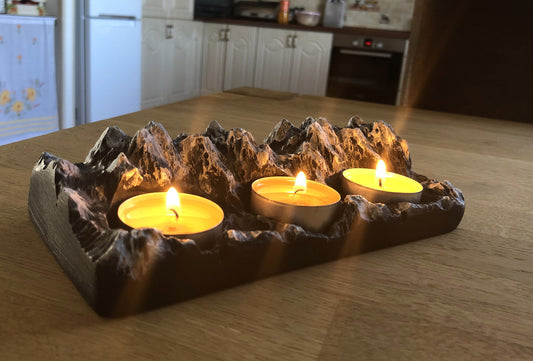 Mountain Range Candle Decor Holder Hiking Gift