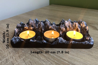 Mountain Range Candle Decor Holder Hiking Gift