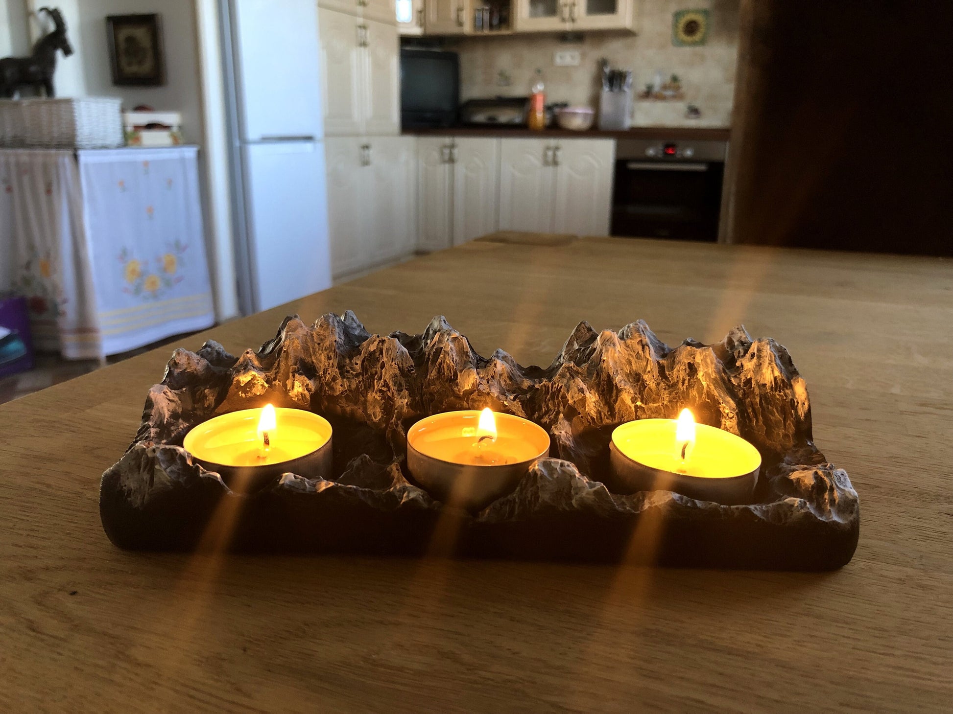 Mountain Range Candle Decor Holder Hiking Gift