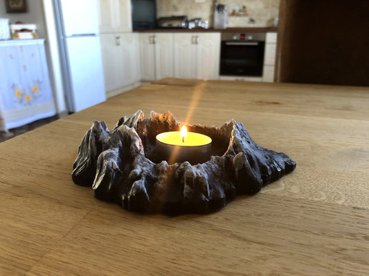 Mountain Range Candle Decor Holder Hiking Gift