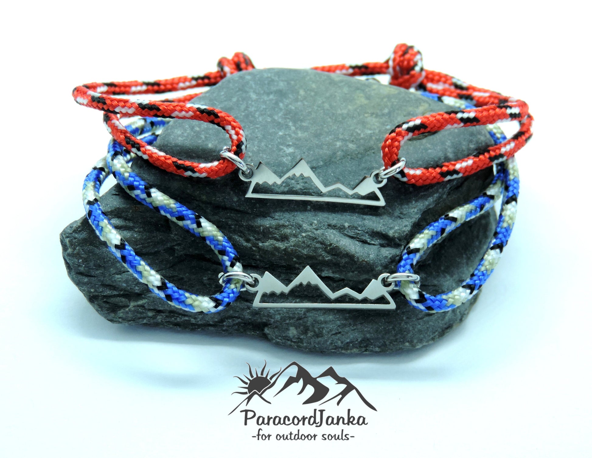 Couple Mountain Bracelets, Climbing Jewelry, Gift for Mountain Lover