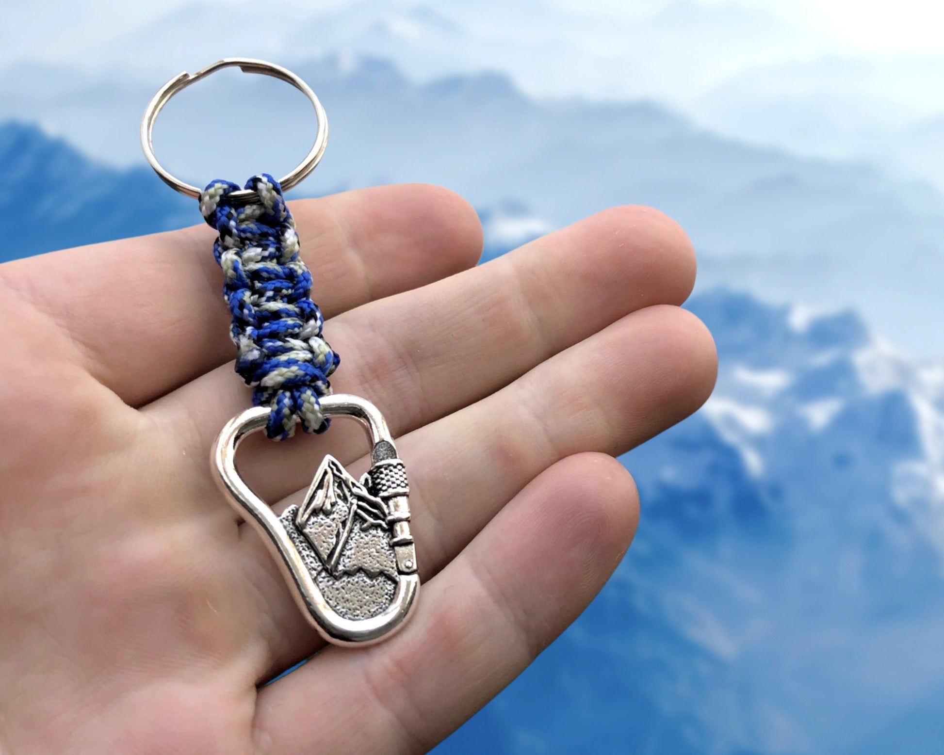 Climbing Mountain Keychain, Climbing Gift