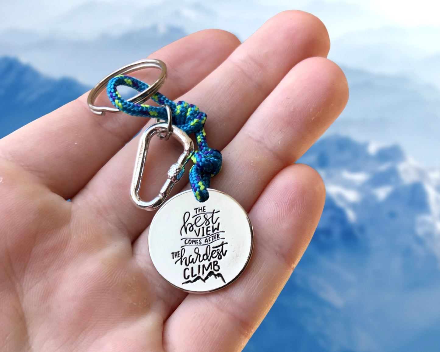 Climbing Keychain, Gift for Mountain Lovers, Climbing Jewelry