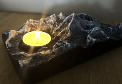 Mountain Range Candle Decor Holder Hiking Gift