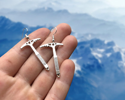 Ice Axe Earrings, Climbing Jewerly, Gift for Climber