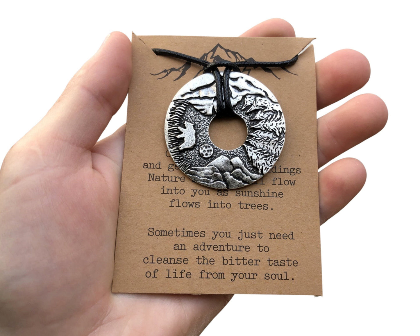 Hiking Mountain Necklace Gift