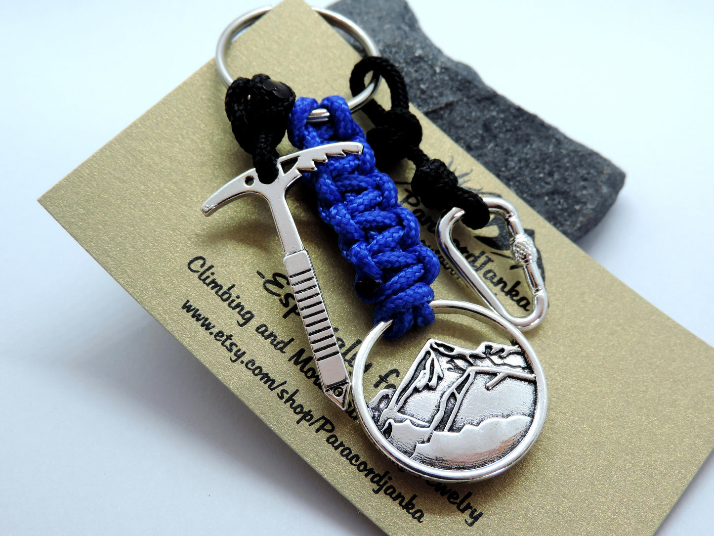 Hiking Keychain, Gift for Mountain Lovers, Climbing Jewelry