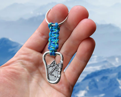 Climbing Mountain Keychain, Climbing Gift