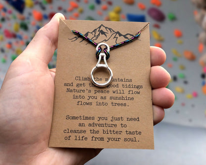 Climbing Eight Necklace, Climbing Gift