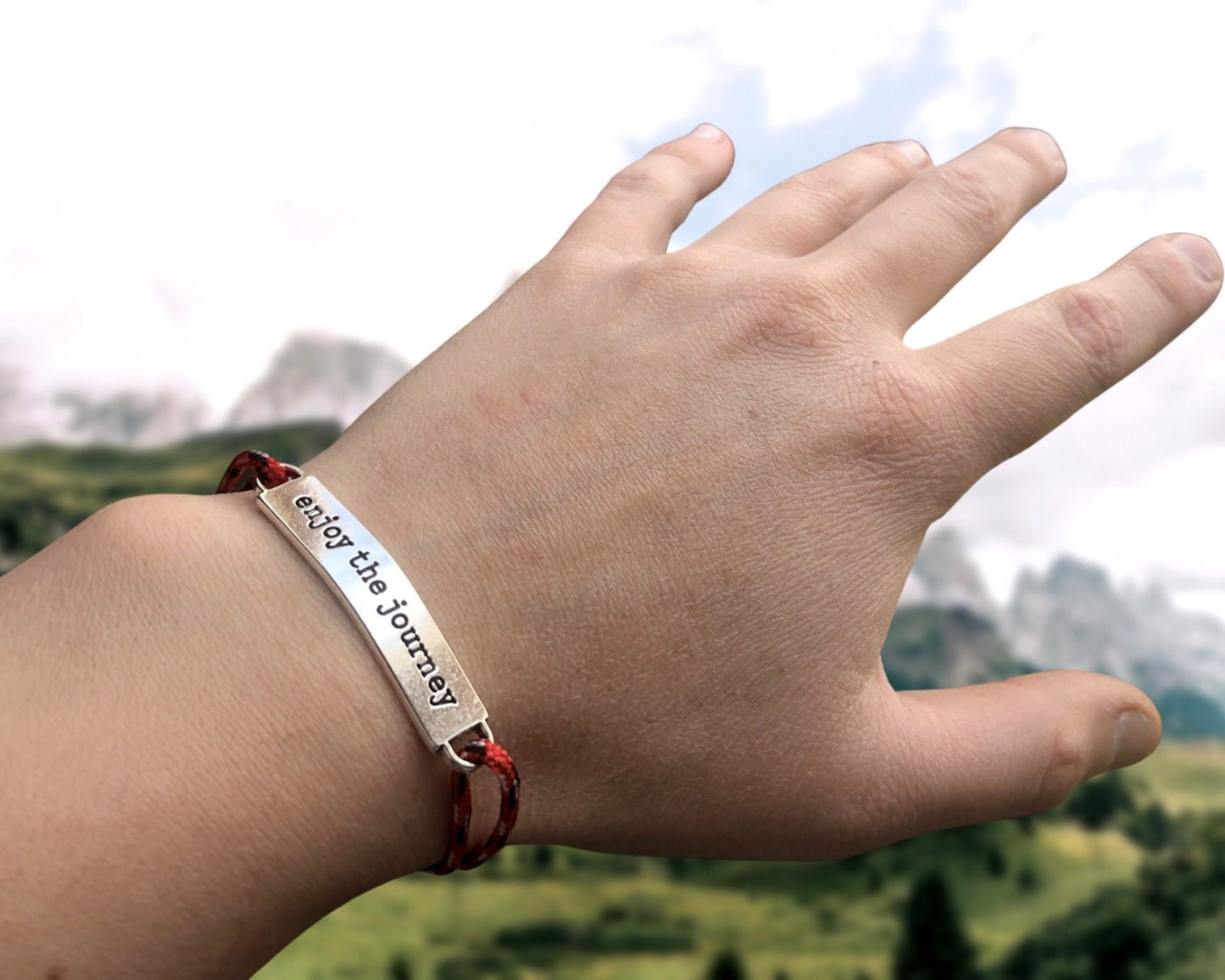 Enjoy the Journey Mountain Hiking Climbing Bracelet Gift