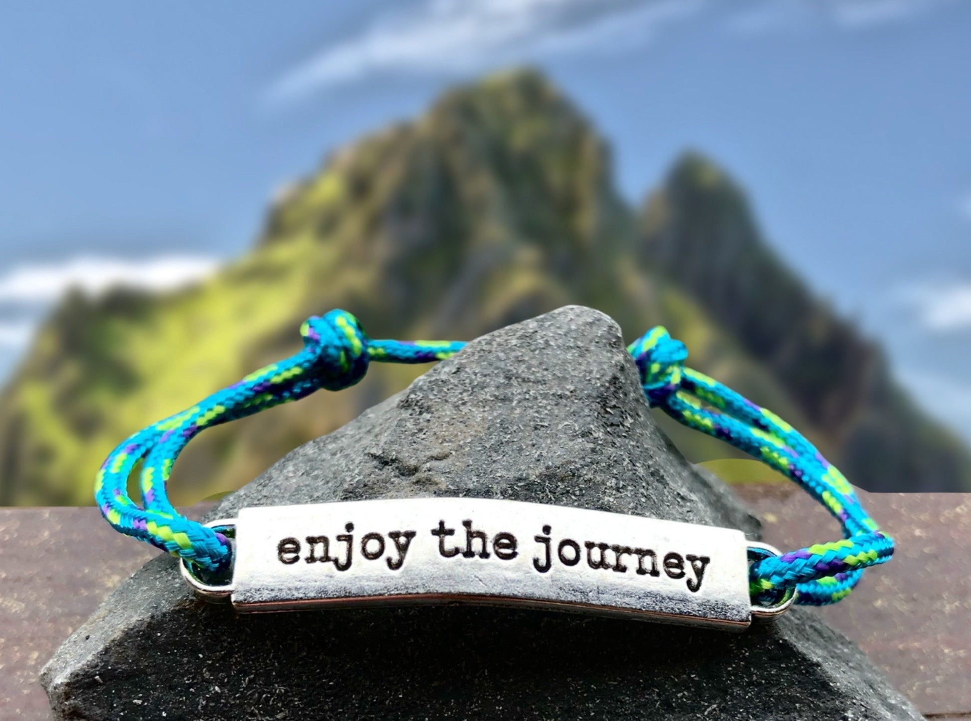 Enjoy the Journey Mountain Hiking Climbing Bracelet Gift