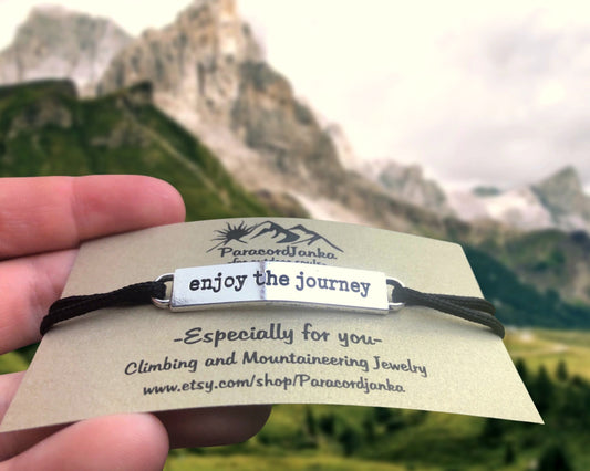 Enjoy the Journey Mountain Hiking Climbing Bracelet Gift