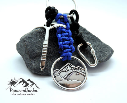 Hiking Keychain, Gift for Mountain Lovers, Climbing Jewelry