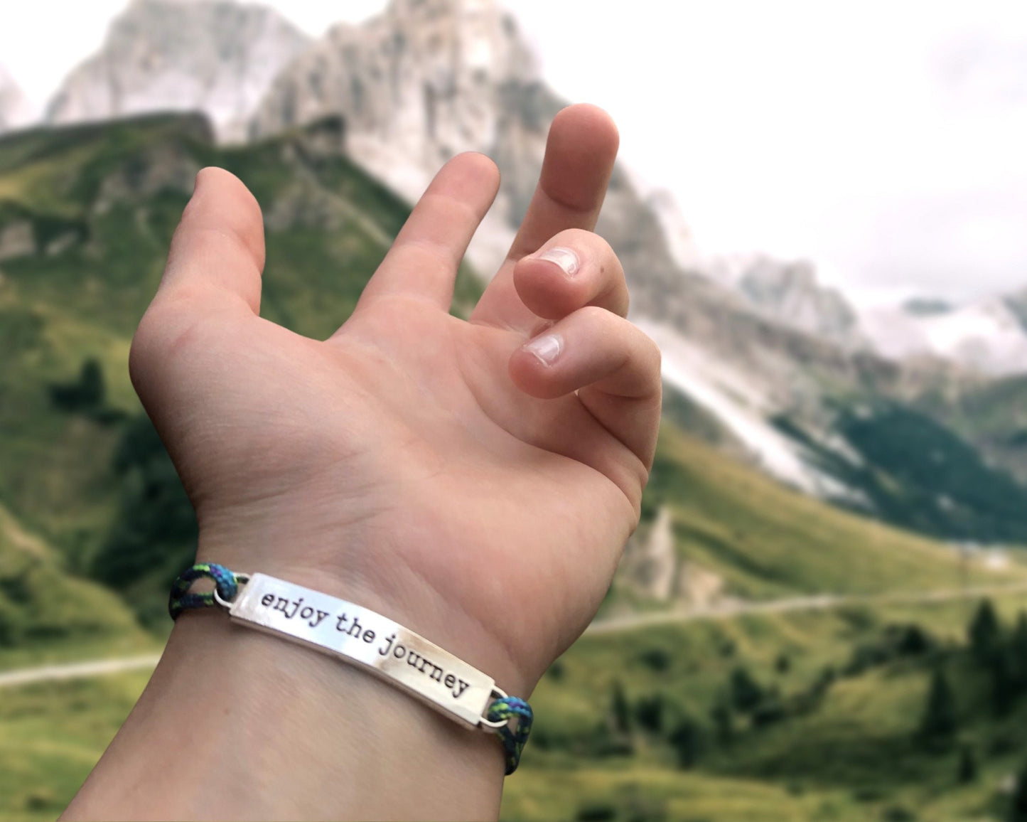 Enjoy the Journey Mountain Hiking Climbing Bracelet Gift