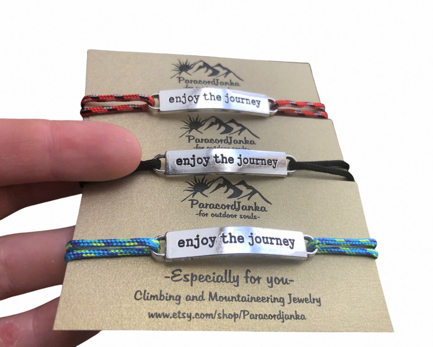 Enjoy the Journey Mountain Hiking Climbing Bracelet Gift