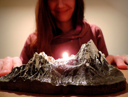 Mountain Candle Holder, Mountain Gift, Hiking Climbing Mountain Decor