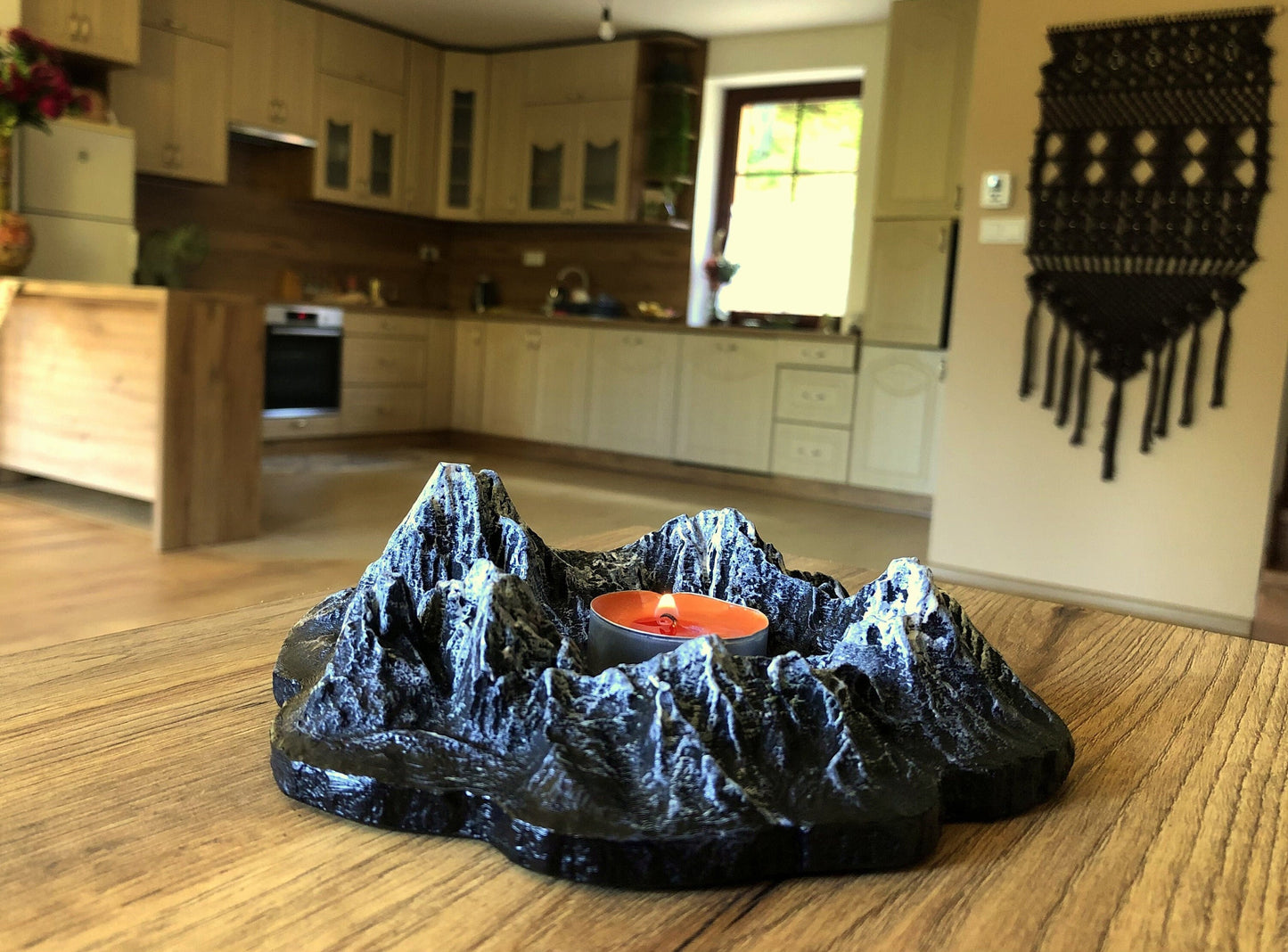 Mountain Candle Holder, Mountain Gift, Hiking Climbing Mountain Decor