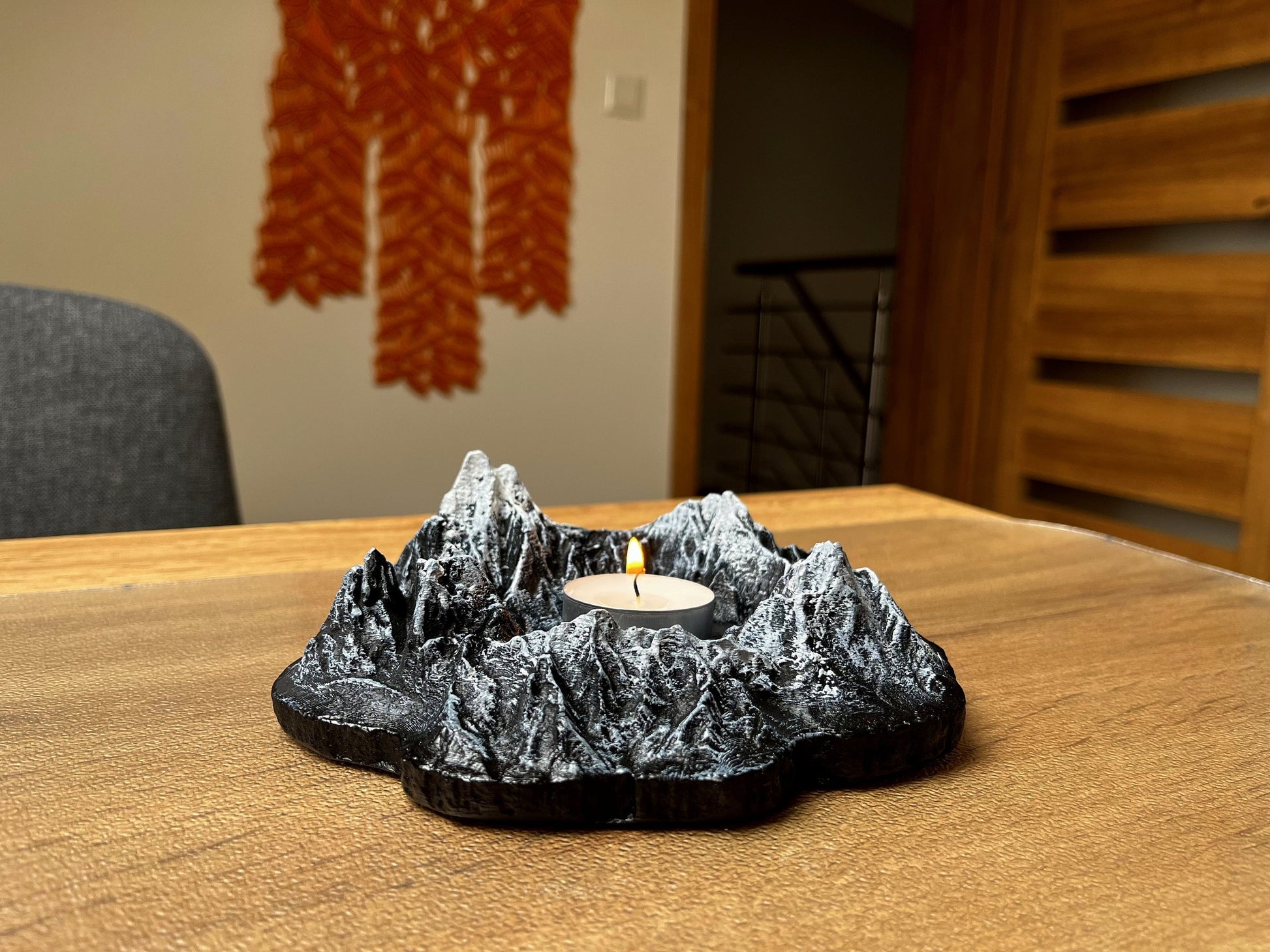 Mountain Candle Holder, Mountain Gift, Hiking Climbing Mountain Decor